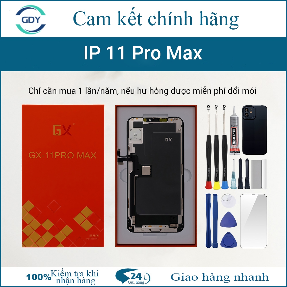 หน้าจอ TFT GX ของแท้เข้ากันได้กับ iP 11 Pro Max มาพร้อมชุดเปลี่ยนหน้าจอ 12T