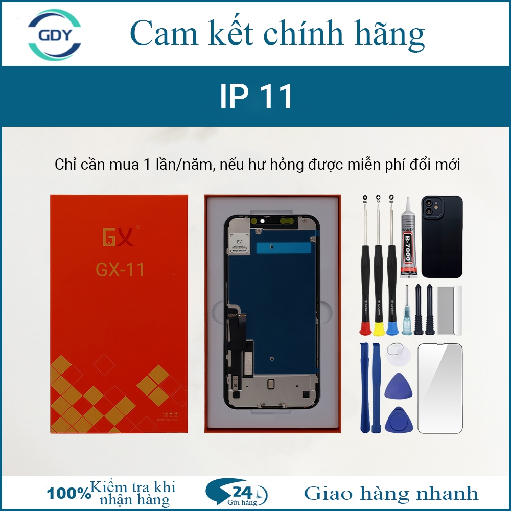 จอ TFT GX ของแท้เข้ากันได้กับ IP 11 มีทดสอบ 100% รวมชุดเปลี่ยนหน้าจอ