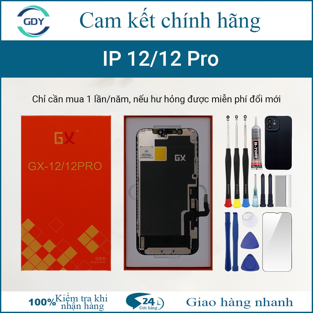 หน้าจอ TFT GX ของแท้เข้ากันได้กับ IP 12 Pro มาพร้อมชุดเปลี่ยนหน้าจอ 12T