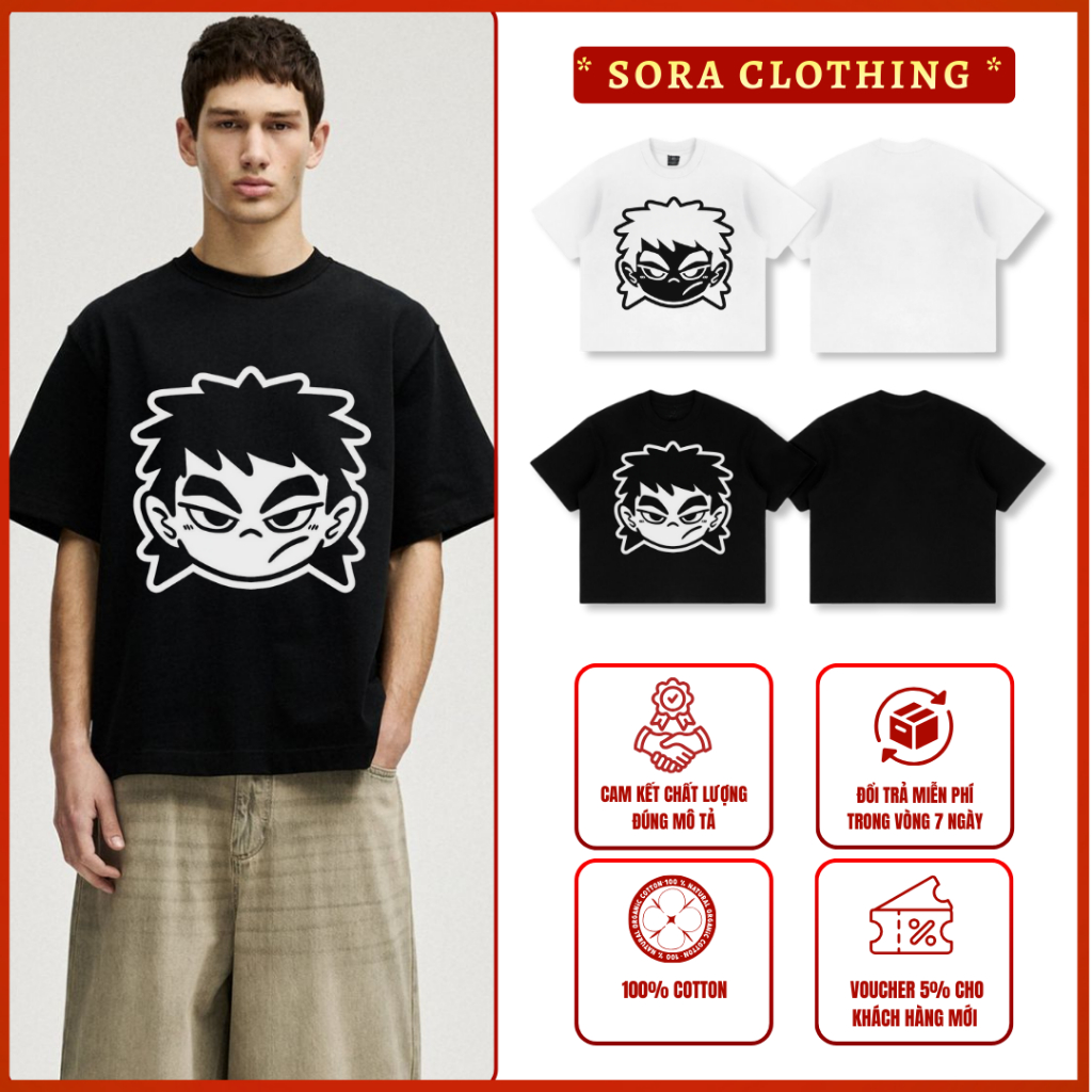 เสื้อยืด Unisex เสื้อยืดสําหรับผู้ชายและผู้หญิง - Boxy Loose Form - BOXY Local Brand BOY เสื้อยืด - 