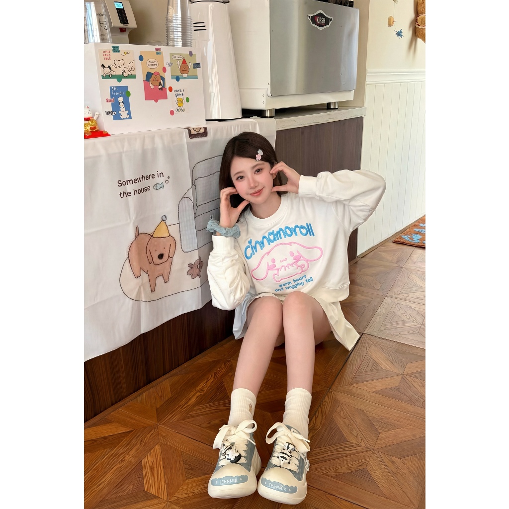 [ZARA AUTHENTIC] Zara Kid Authentic Sweatshirts Cinnamoroll Sanrio ลายนูนราคา