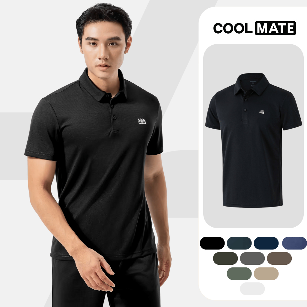 ProMax-S1 เสื้อโปโลกีฬาผู้ชาย, Coolmate Breathable Gym Running Pickleball Tennis เสื้อกีฬาอเนกประสงค์