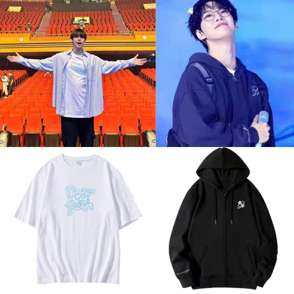 เสื้อฮู้ดมีซิปคอนเสิร์ต Doyoung + เสื้อยืด (NCT) - Dear Youth + Dearest Youth