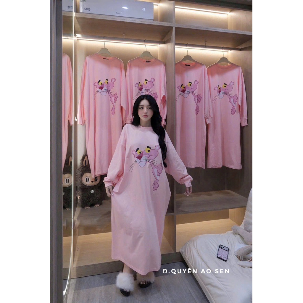 HOT LONG PINK LEOPARD DRESS