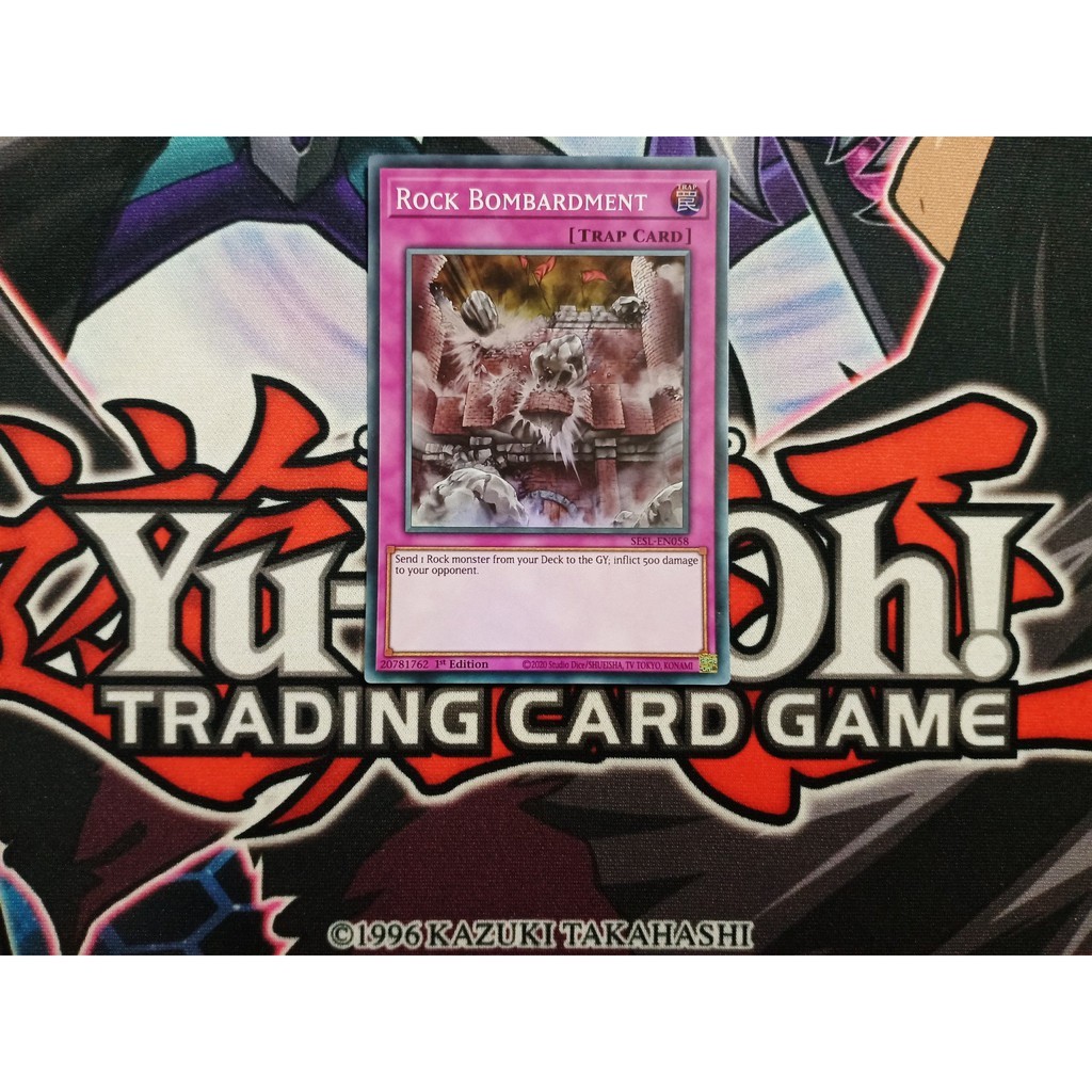 การ์ด Yugioh ของแท้ - Rock Bombardment - SESL-EN058 - Super Rare 1st Edition