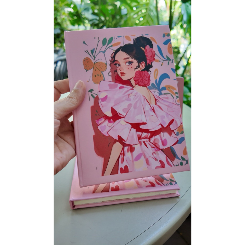 สมุดทํามือ B6 | ดอกไม้ สาว