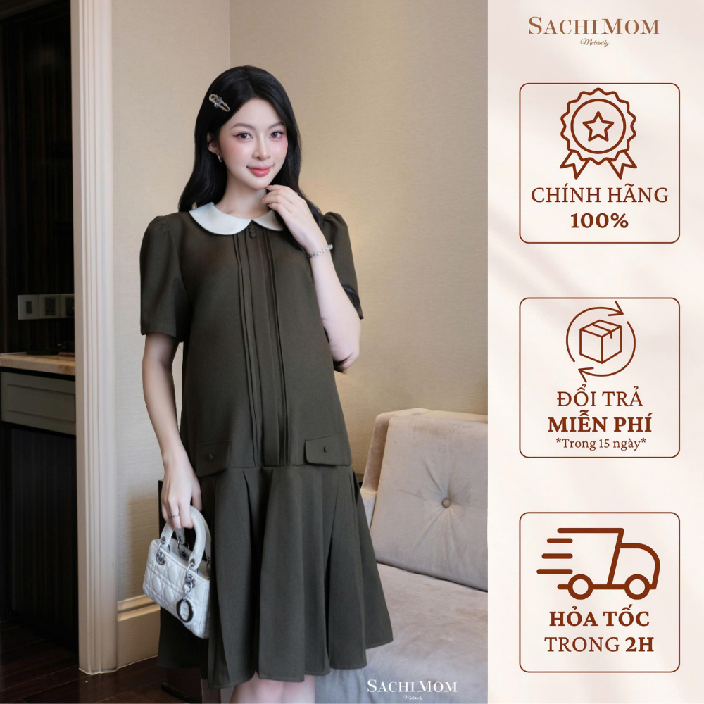 SACHIMOM Gown DRESS - CARLYN DRESS จีบสํานักงาน