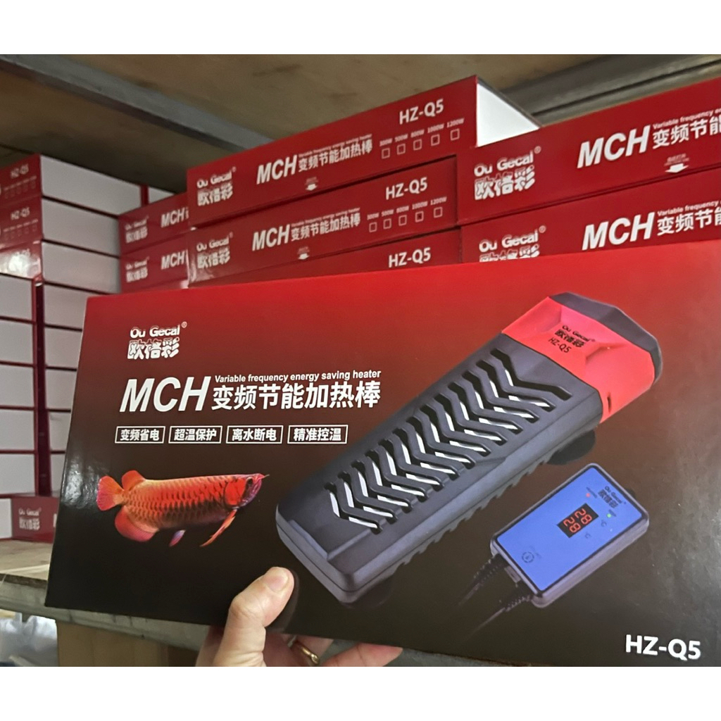 OU GECAI HZ-Q5 เครื่องทําความร้อนตู้ปลาสแตนเลสระดับพรีเมียม (300W - 1200W) - ความร้อนเร็ว ประหยัดพลั