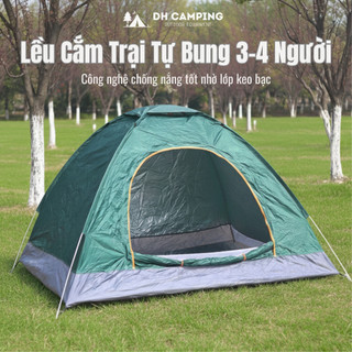 Lều Cắm Trại, Lều Dã Ngoại Tự Bung Ngoài Trời 2-3 Người, Lều Phượt Lều Du Lịch Che Nắng Cho Gia Đình