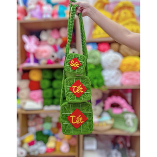 Túi bánh chưng hot trend len handmade