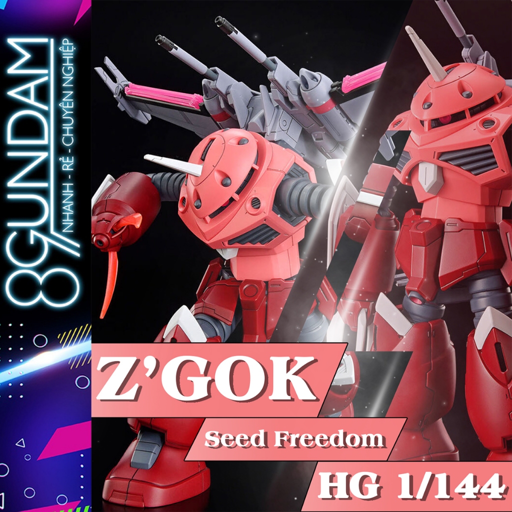 HG Seed Freedom Assembly Model - ZGOK Fighter (พร้อมฐาน รูปลอกน้ํา)