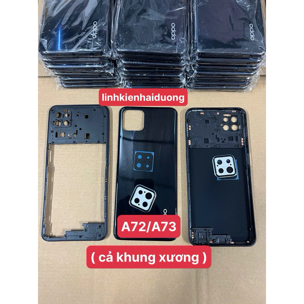 เคส Oppo a72/ a73 (รวมโครงกระดูก) สีดํา