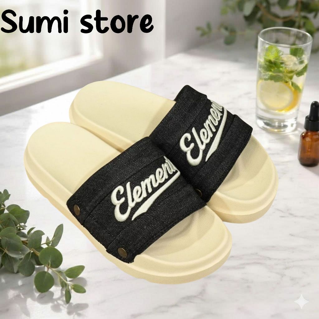 ELements Iconic Denim Unisex Sandals - (Slipper) Elements Flat Sole jeans Sandals for Men and Women 