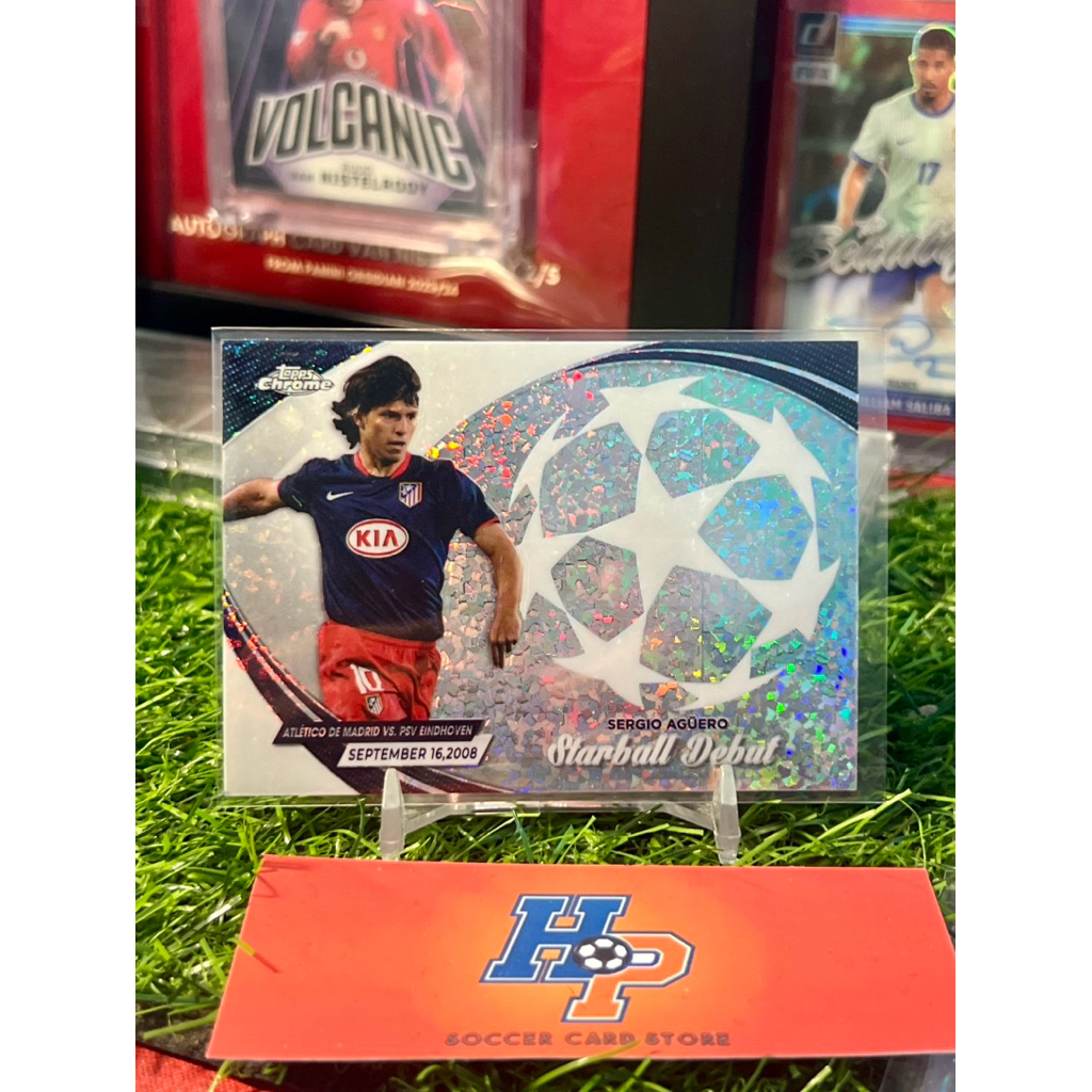 Sergio Aguero Starball Topps Chrome UCL 2024 การ์ดฟุตบอล