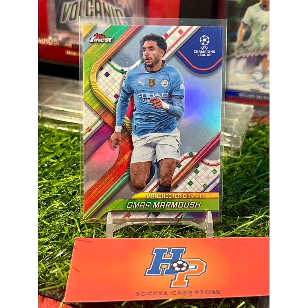 Omar Marmoush Refractor Topps Finest UCL 2024/25 การ์ดฟุตบอล