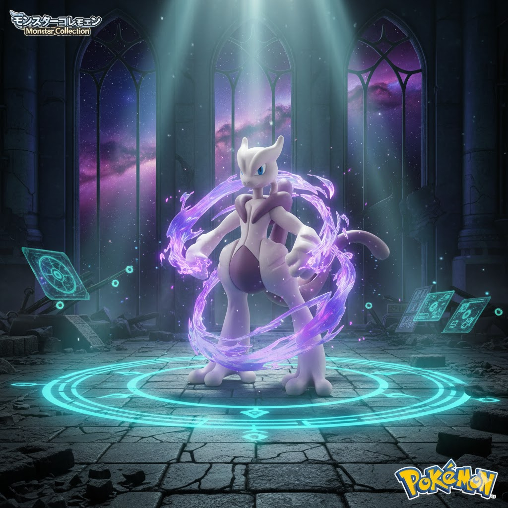 โมเดล Pokémon Moncolle Mega Mewtwo X - Takara Tomy ของแท้