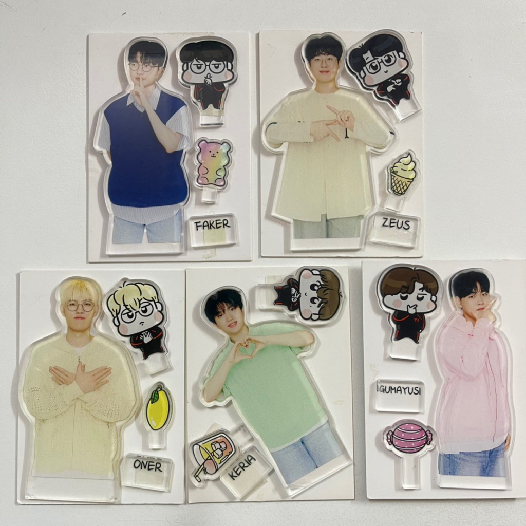 Standee Off T1 Lan Zeus Oner Faker Gumayusi Keria merch League std