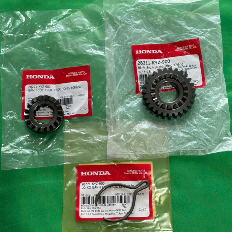 XO วงล้อ + เกียร์ + เพลาสตาร์ท Spring Neo / X / 125/ Fat Fu/Led 28211-KYZ-900, 28271-KYZ-900, 28221-