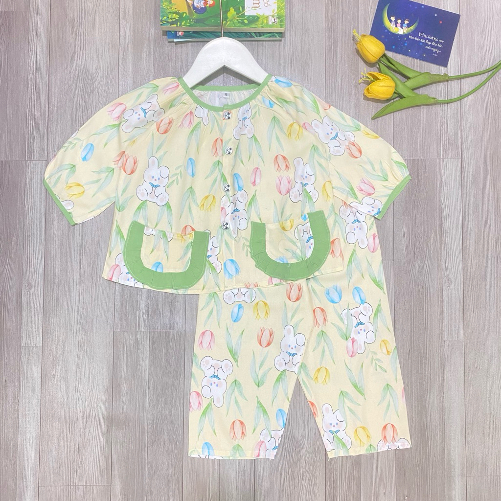 8-35kg GIRLS เซตโทเล่/ลินินแขนยาวและกางเกงขายาว