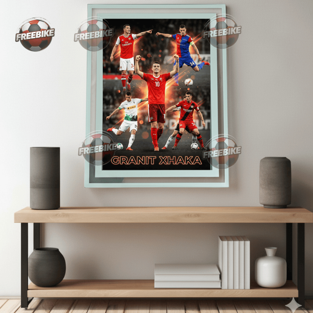 โปสเตอร์ GRANIT XHAKA พร้อมกรอบแก้วคริสตัลคุณภาพสูง