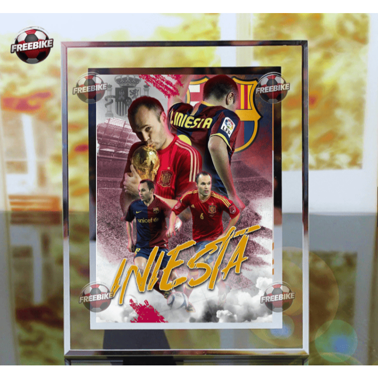 กรอบโปสเตอร์ INIESTA พร้อมแก้วคริสตัลคุณภาพสูง