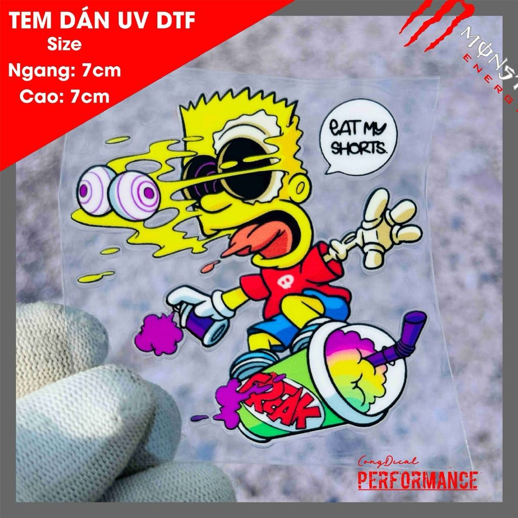 สติ๊กเกอร์ SIMPSON สําหรับถ้วยน้ํา (ไฟ) UV DTF MATERIAL