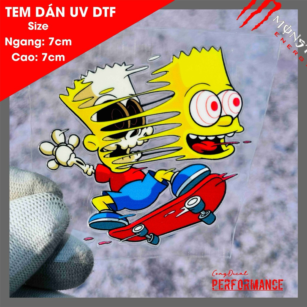SIMPSON SCRATCHES STICKER (ไฟ) UV DTF MATERIAL