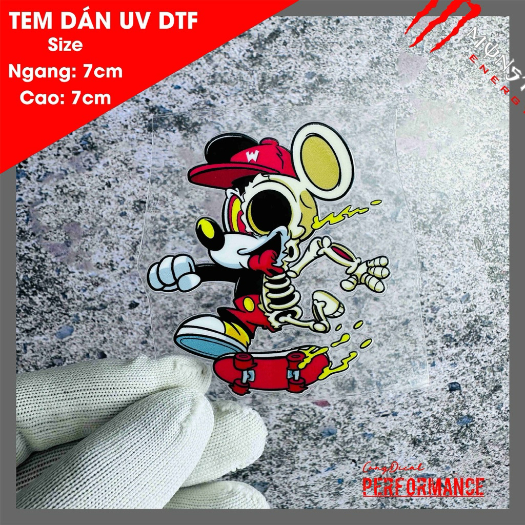 สติ๊กเกอร์สําหรับ FORK WITH RED HAT, SURFING (Fire) UV DTF MATERIAL