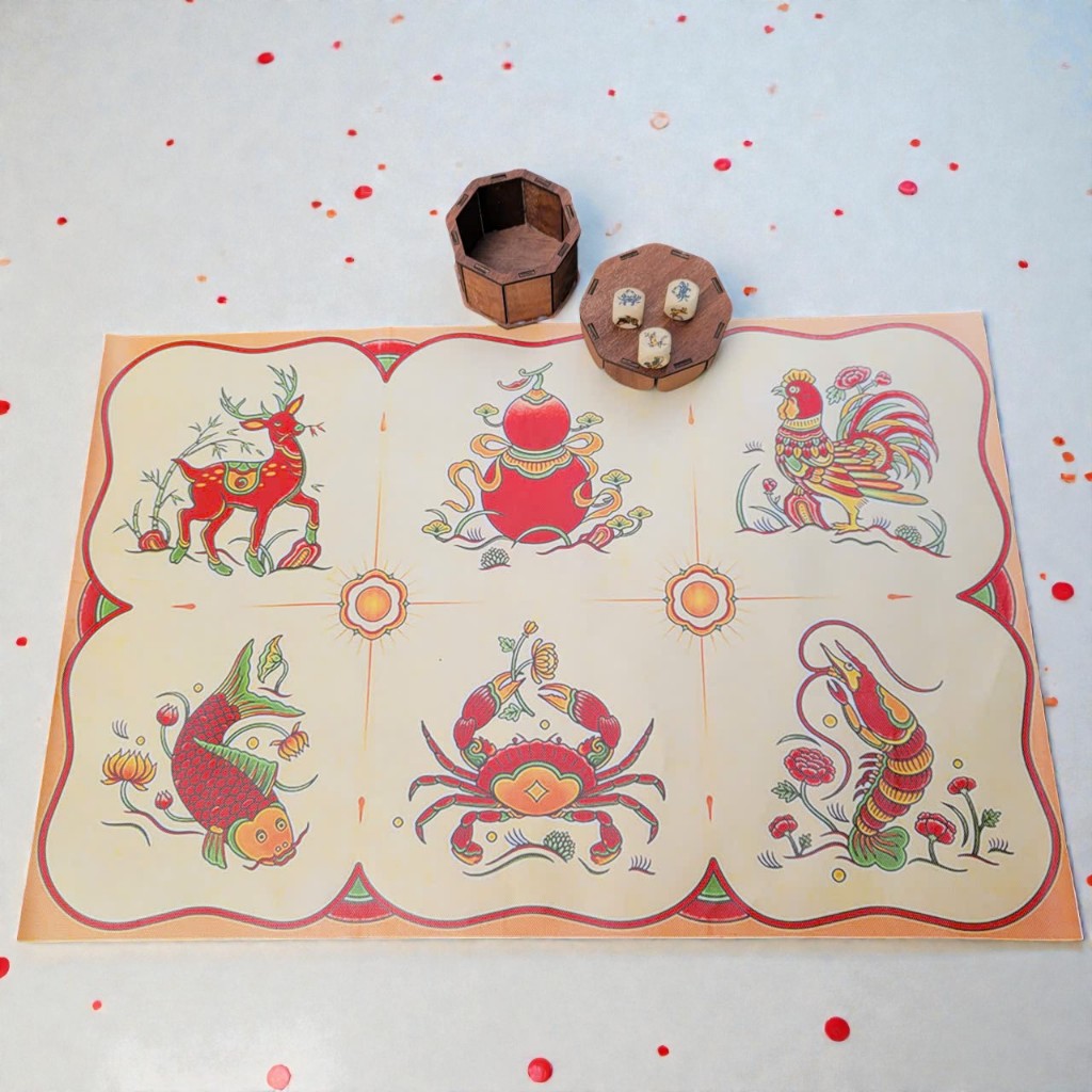 LAMDECOR WOODEN DICE CRAB SET – CANVAS CHESS BOARD – โลโก้ ENGRAVING บน REQUEST (ฟรี)