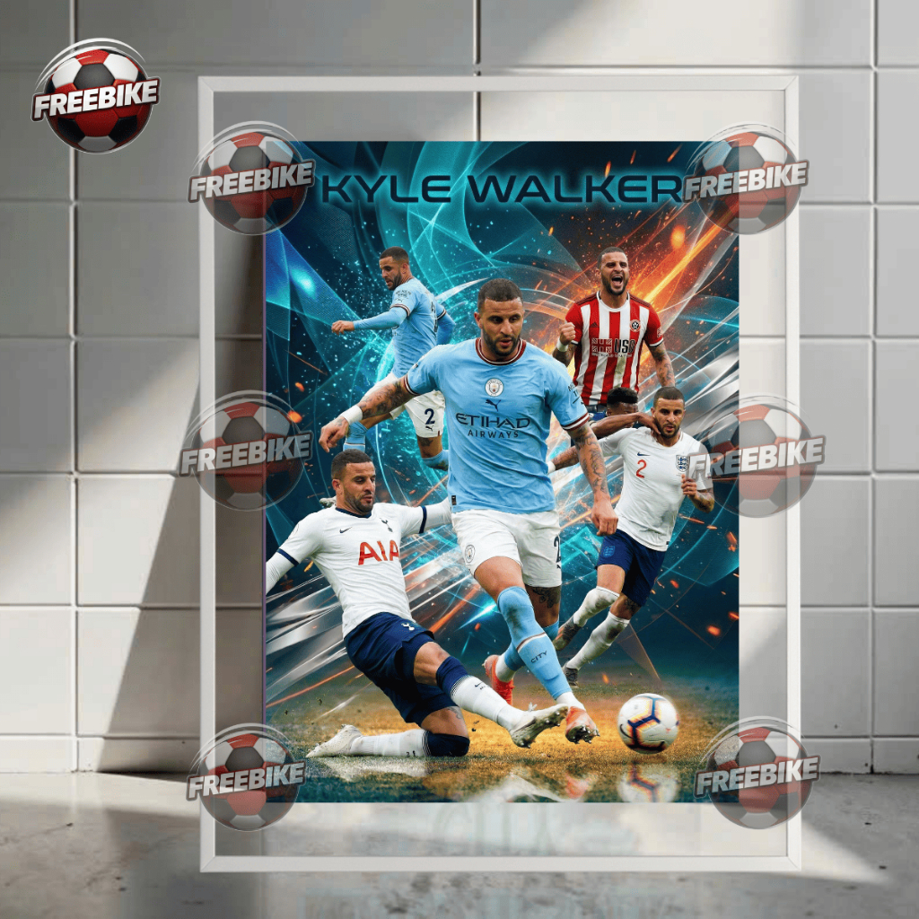 โปสเตอร์ KYLE WALKER พร้อมกรอบแก้วคริสตัลคุณภาพสูง