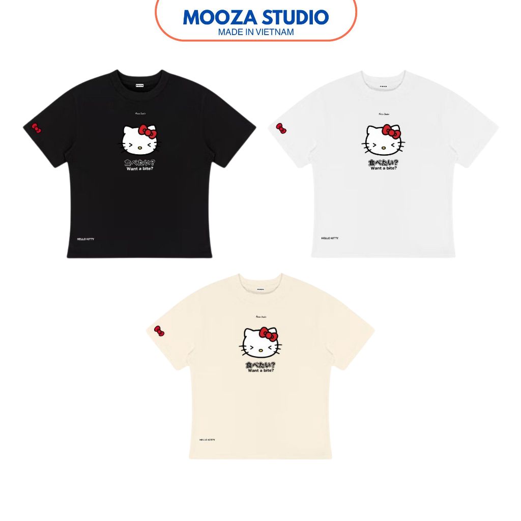 Hello Kitty Baby Tee 2026 MOOZA STUDIO แบรนด์ท้องถิ่นของแท้/Kitty Signature