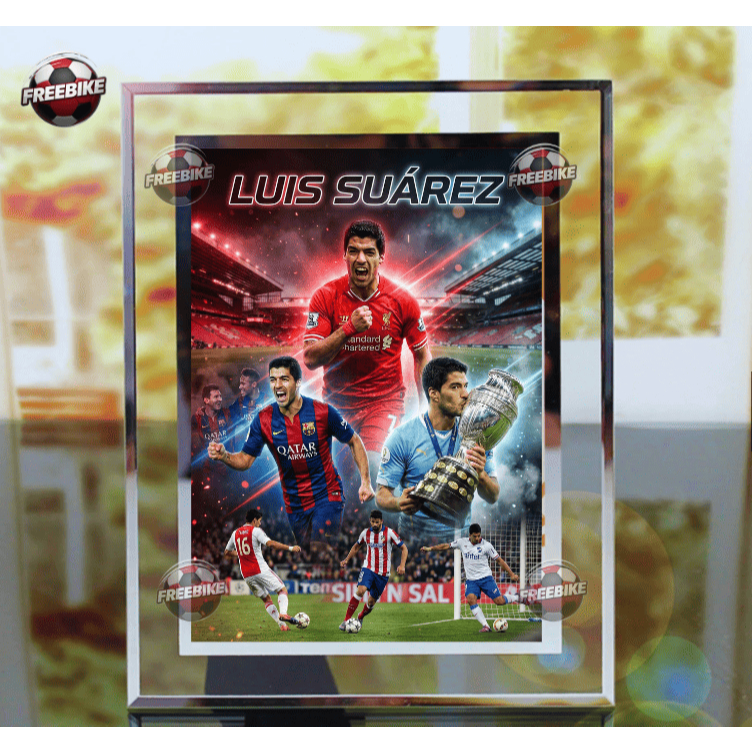 กรอบโปสเตอร์ LUIS SUAREZ พร้อมแก้วคริสตัลคุณภาพสูง