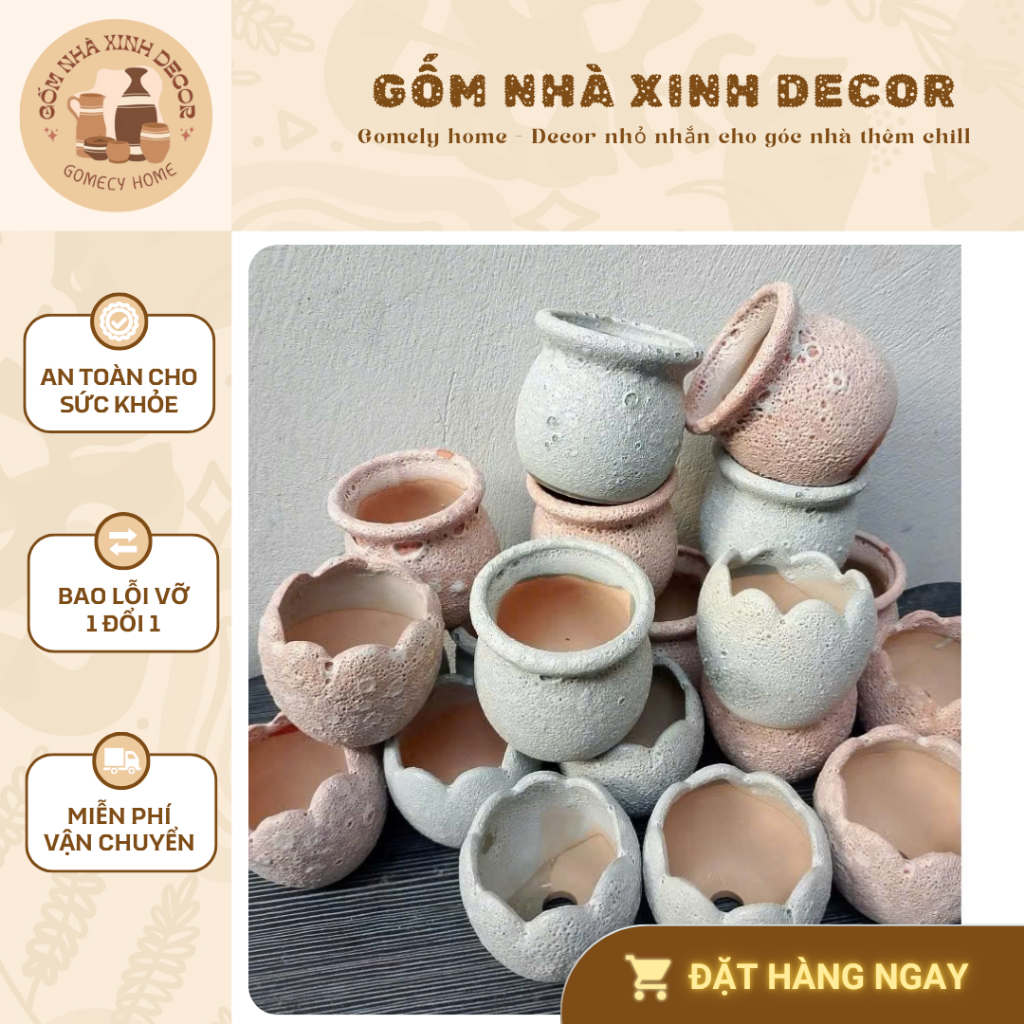 COMBO Atlantis หม้อเคลือบฟองน้ํา - กระถางต้นไม้ขนาดเล็ก (M7cm-H7cm)