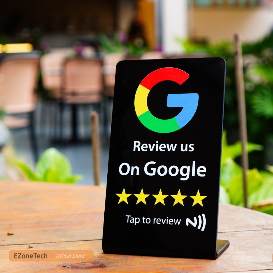 การ์ด Google Review One-Touch NFC Chip Stand -EZoneTech