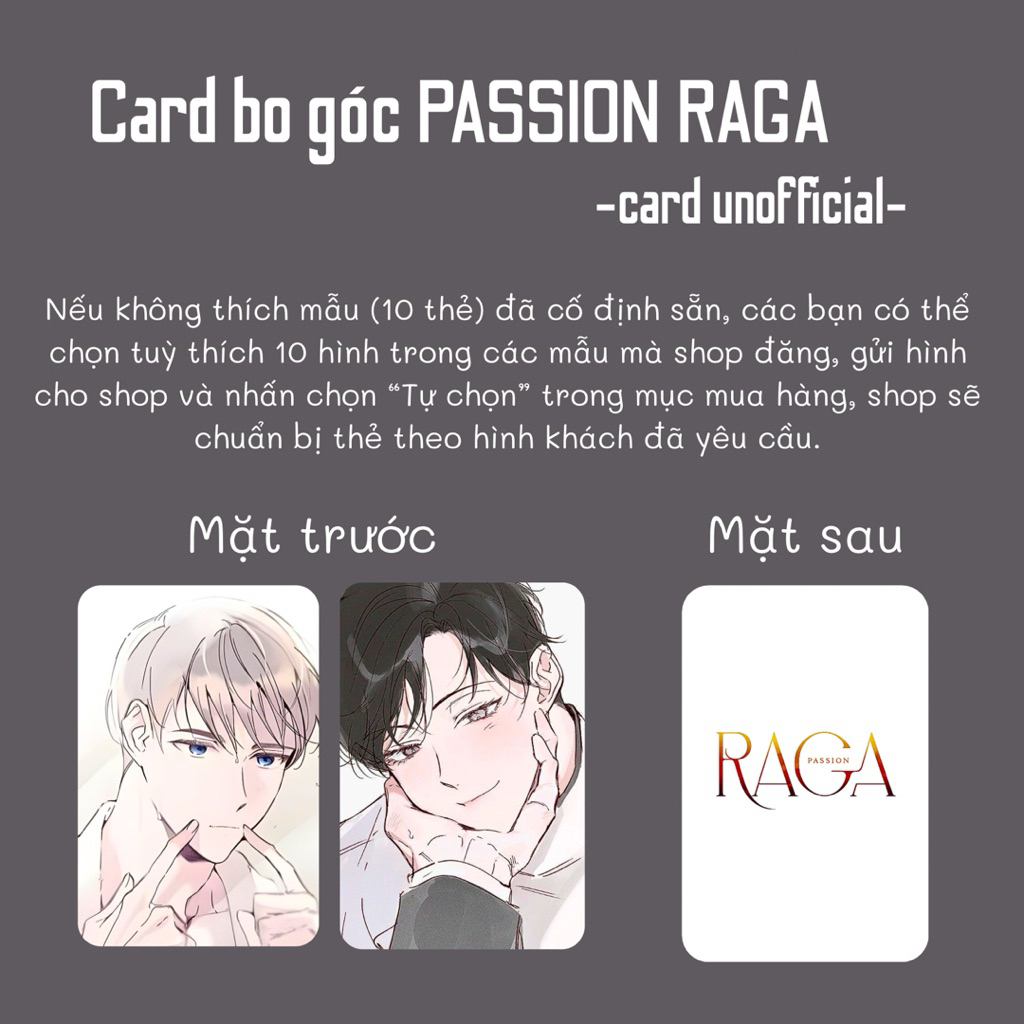 (UNOFF) SET 10 PASSION RAGA CORNERED CARD