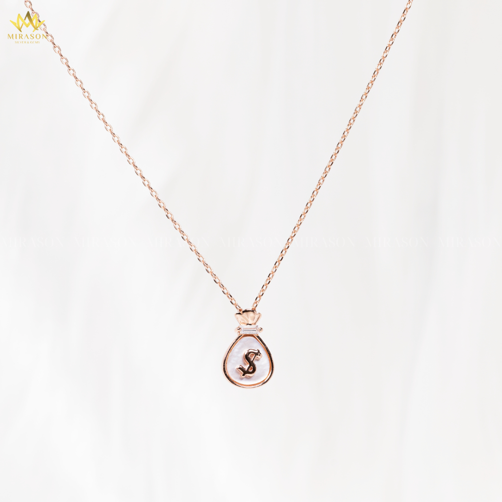 MIRASON สร้อยคอเงินผู้หญิงสําหรับโชคลาภ MDC072