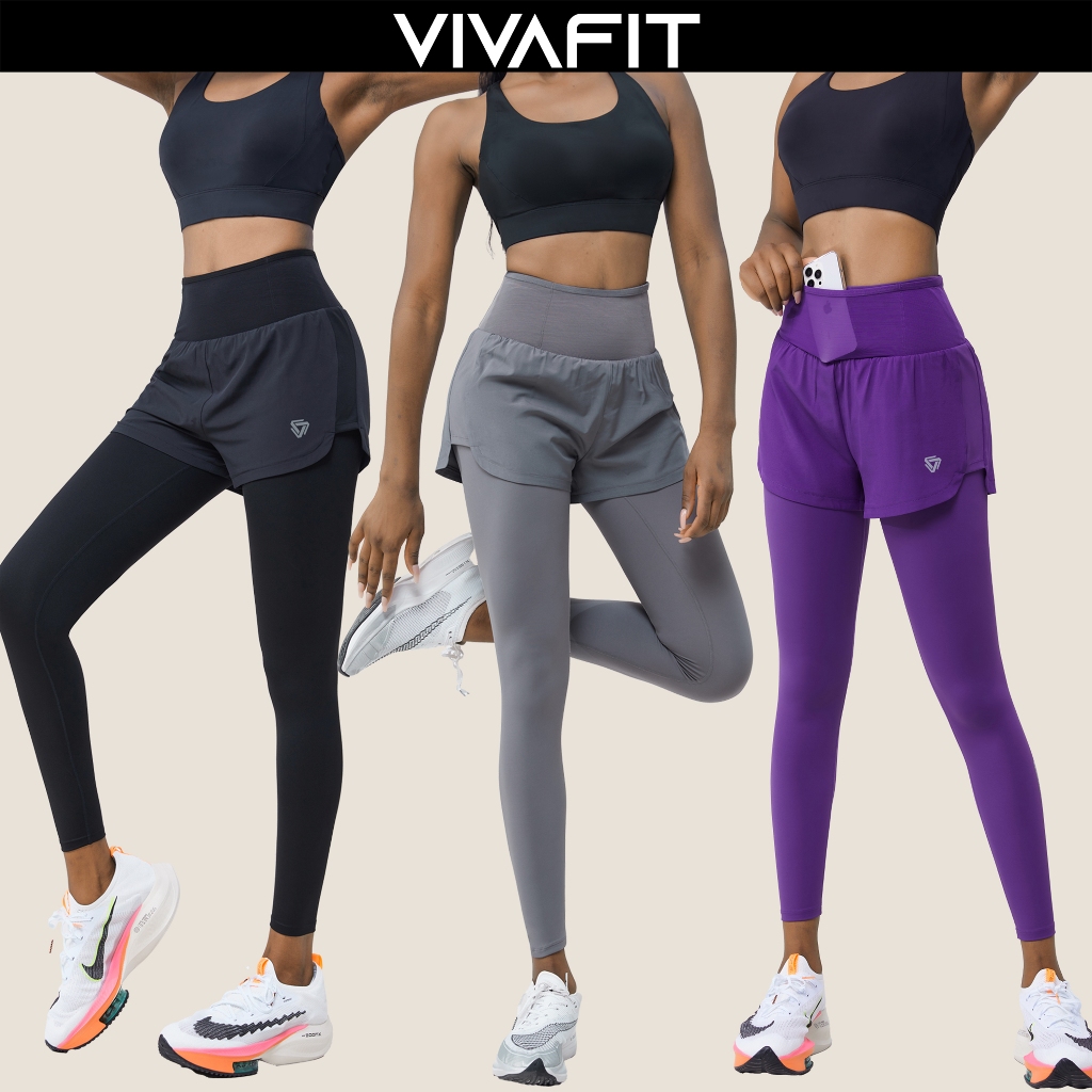 COSLEAF Levios (Premium) กางเกงรัดรูปกีฬาผู้หญิงทําจากวัสดุสแปนเด็กซ์ยืดหยุ่นสวมใส่สบายฝึกลูกดอง