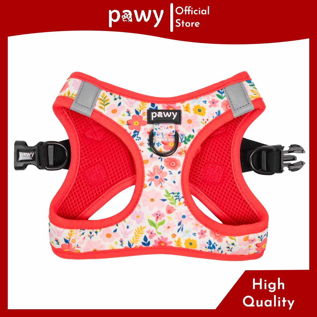 Pawy Dog Cat Step In Harness - Floral - Cat Bibs - Pawy Dog Cat Step In Harness