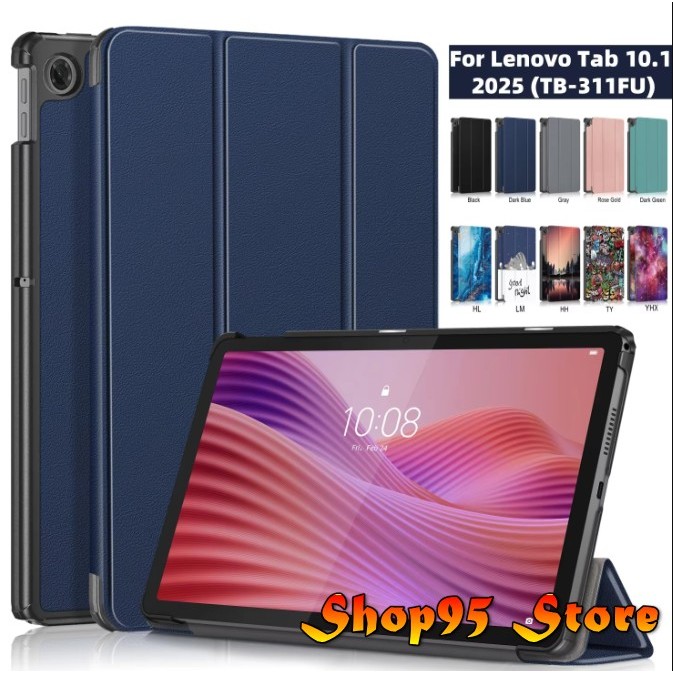ซองหนัง PU แม่เหล็กสําหรับ Lenovo Tab 10.1 "TB311XU TB311FU 2025