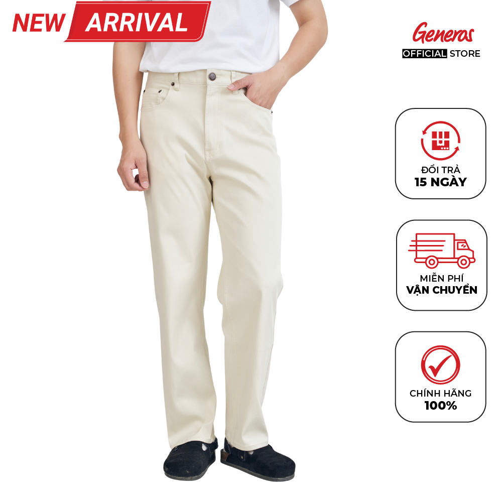 Generos Mens Khaki Pants Straight-Leg Straight-Leg Pants Made of High Quality Cotton Khaki 020125363