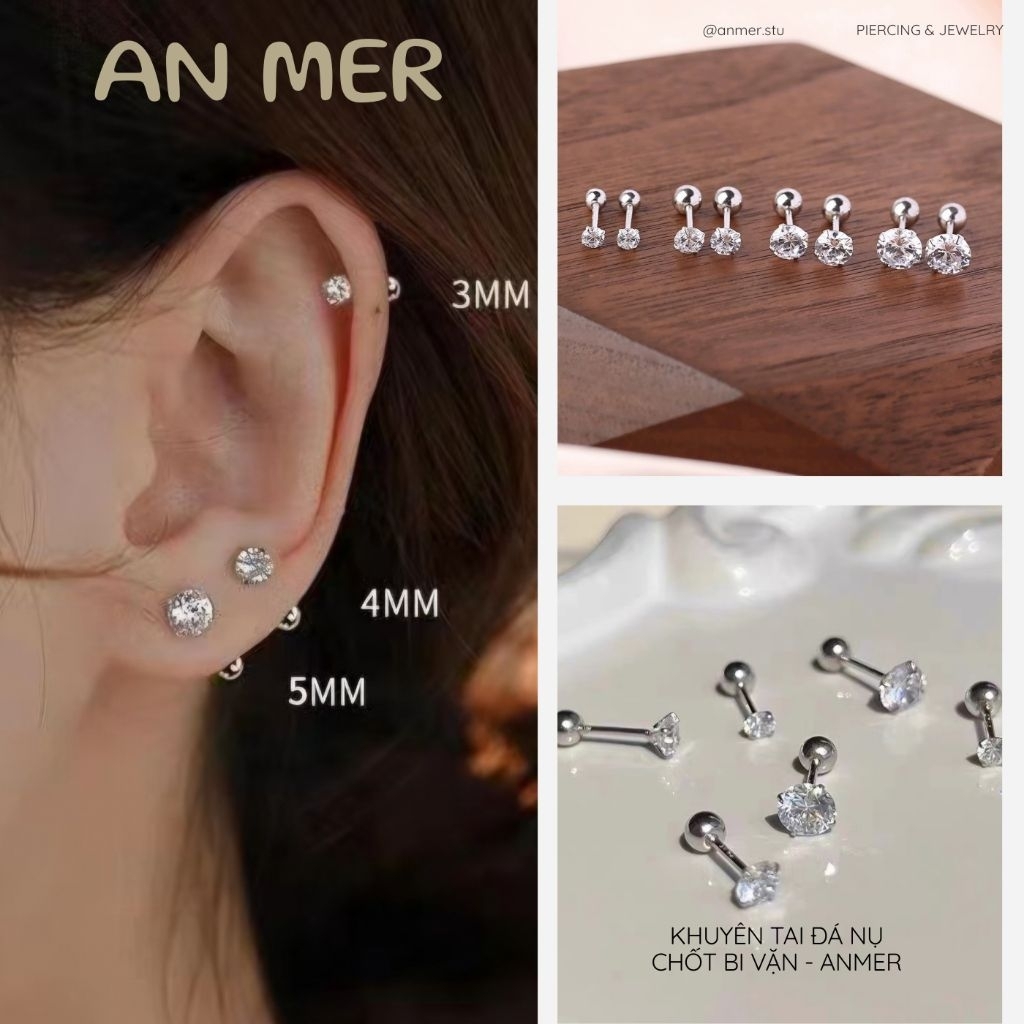 ต่างหูสตั๊ด Screw Ball - An MER