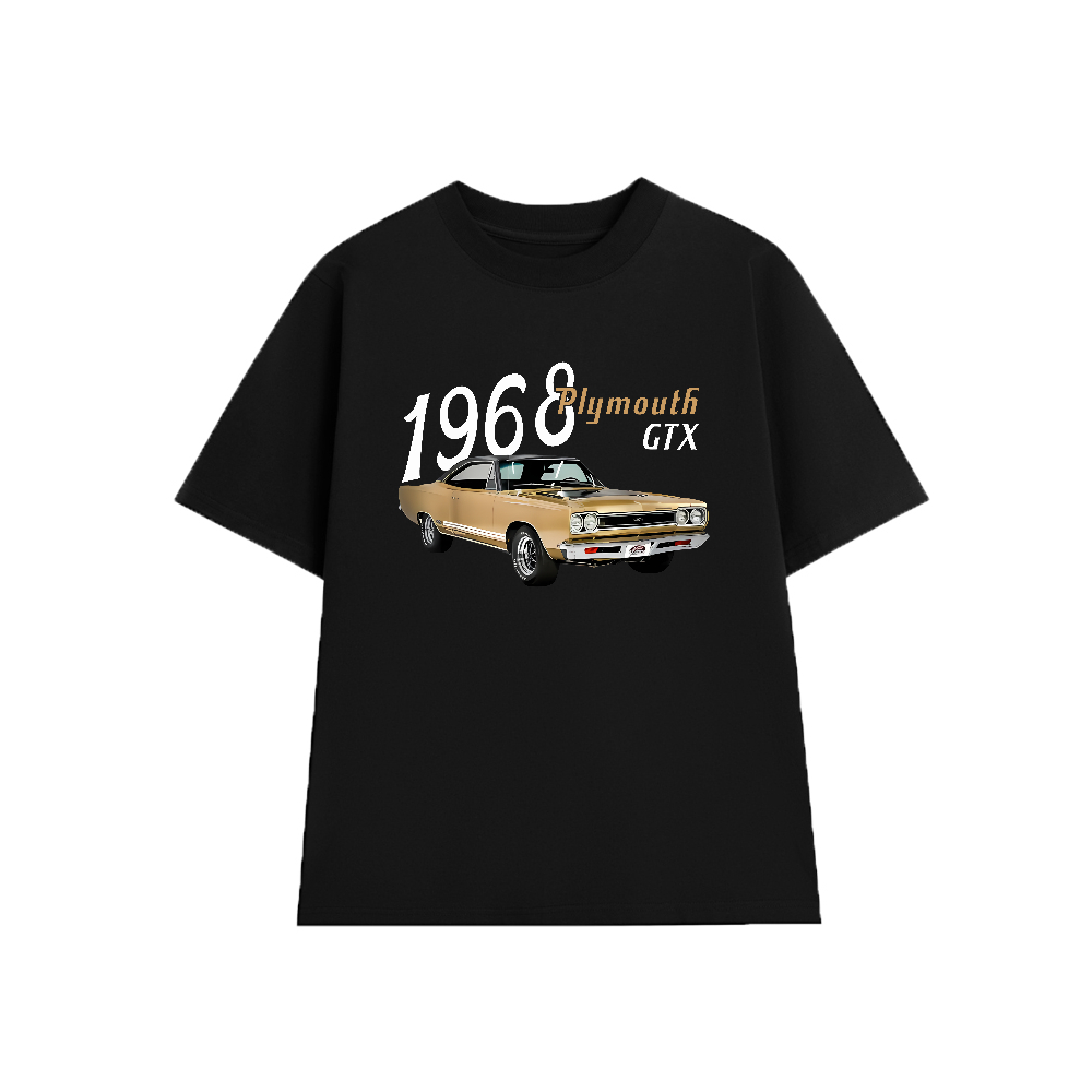 เสื้อยืด GTX Plymouth 1968 ผ้าฝ้ายนุ่มหลวม Unisex