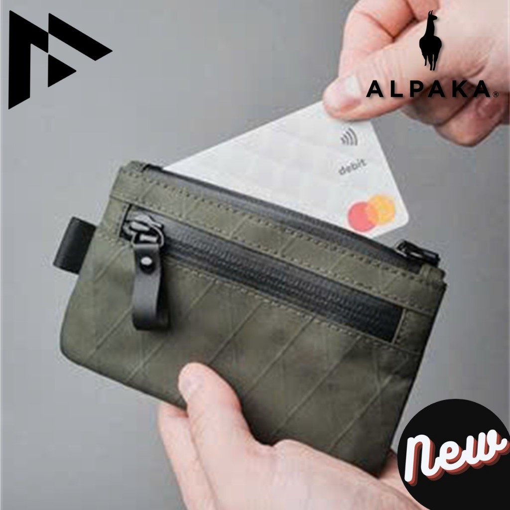 ALPAKA DESIGN ZIP POUCH BAG สําหรับ COINS, การ์ด, เงิน