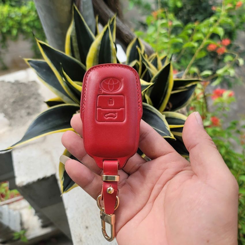 เคสกุญแจรถหนัง TOY-F3 Toyota Hybrid RAIZE, VELOZ, Wigo AVANZA, Yaris cross รุ่นหนังวัวแท้ 3 ปุ่ม - รูปที่ 3