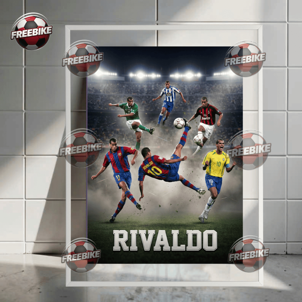โปสเตอร์ RIVALDO พร้อมกรอบกระจกคริสตัลคุณภาพสูง