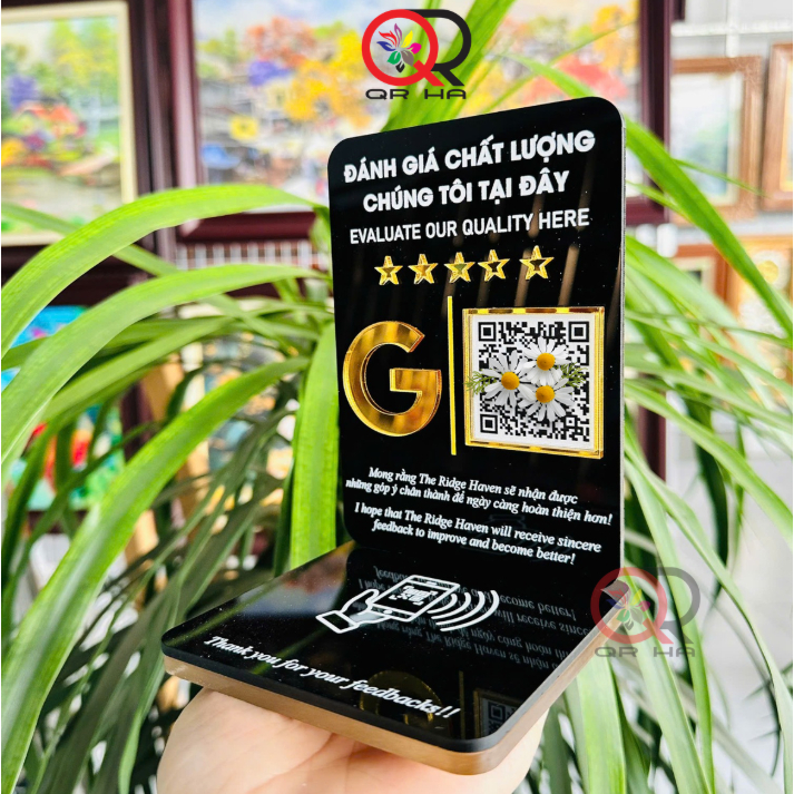 บอร์ดรหัส QR Scan รหัสรีวิว google Desktop