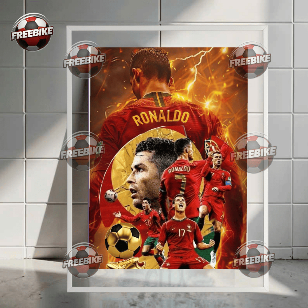โปสเตอร์ RONALDO พร้อมกรอบแก้วคริสตัลคุณภาพสูง รุ่น 2