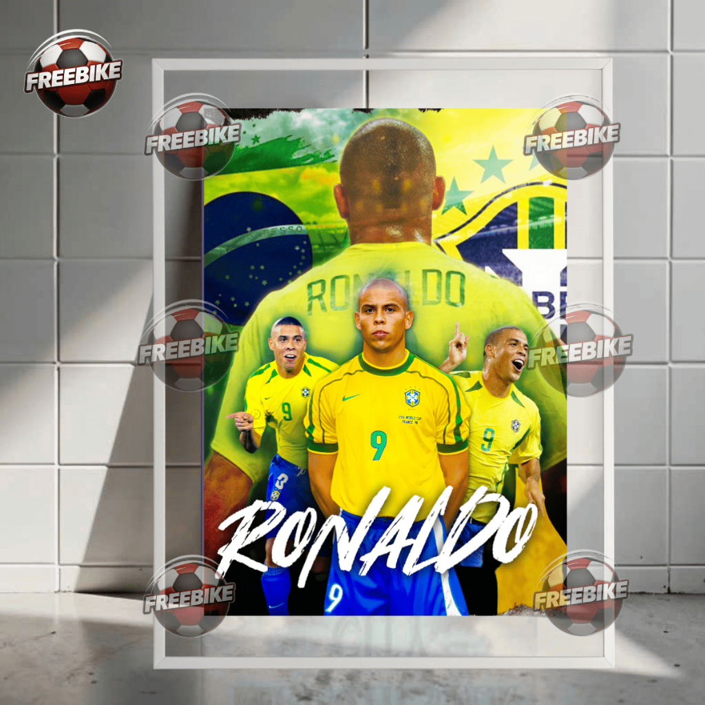 โปสเตอร์ RONALDO พร้อมแก้วคริสตัลคุณภาพสูง