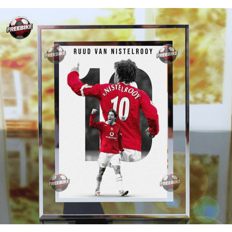 RUUD VAN NISTELROOY POSTER FRAME WITH HIGH QUALITY CRYSTAL GLASS MODEL 2