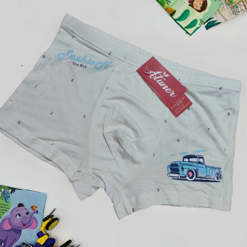 ATUNER QLN024 กางเกงในเด็กชาย ทรงต้นขา 3-10 ขวบ ผ้านุ่ม โปร่ง ต้านเชื้อแบคทีเรีย ผ้าคอตตอน (จัดส่งสุ